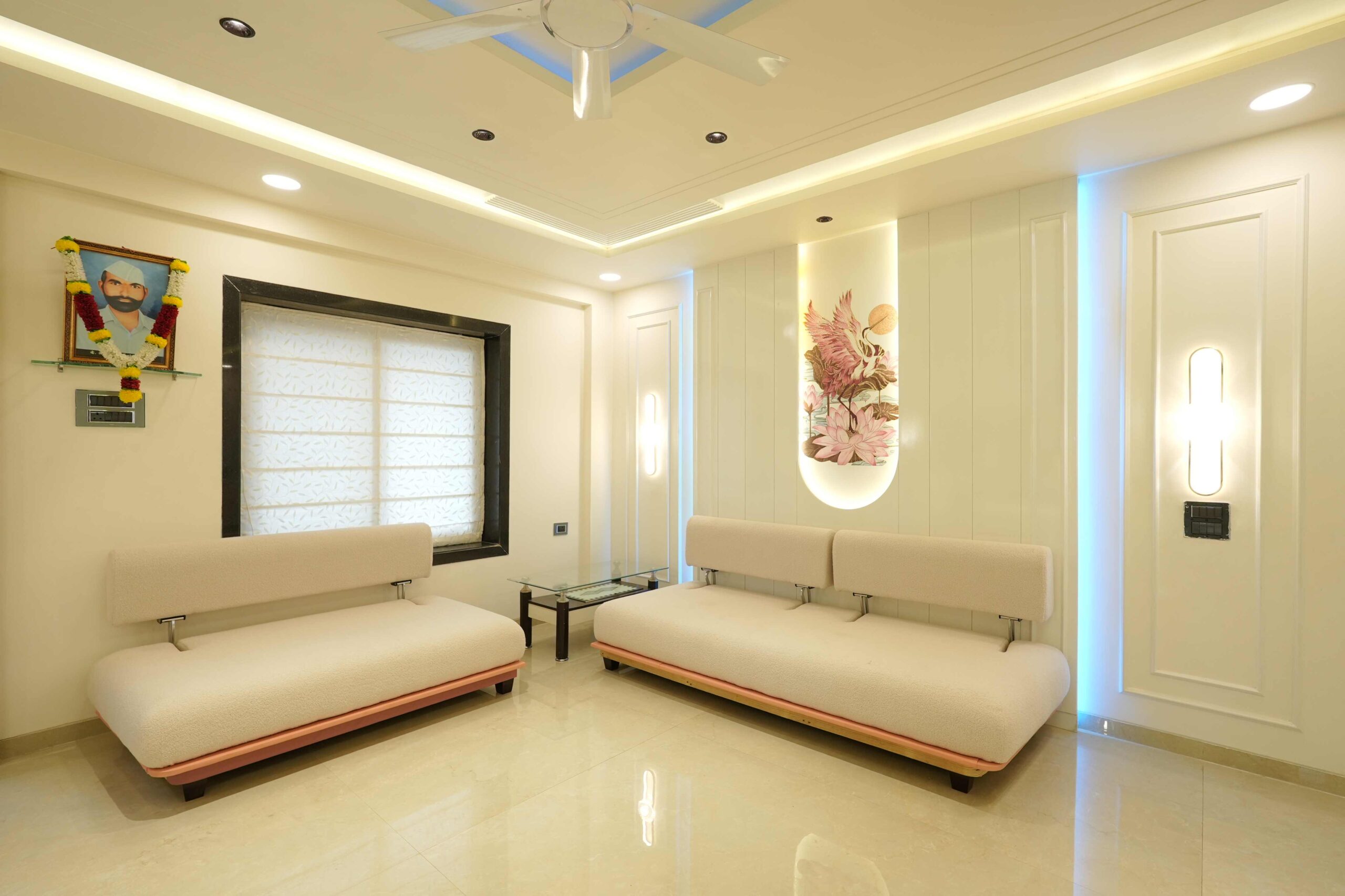 Living room interior design by Sanskruti Interiors